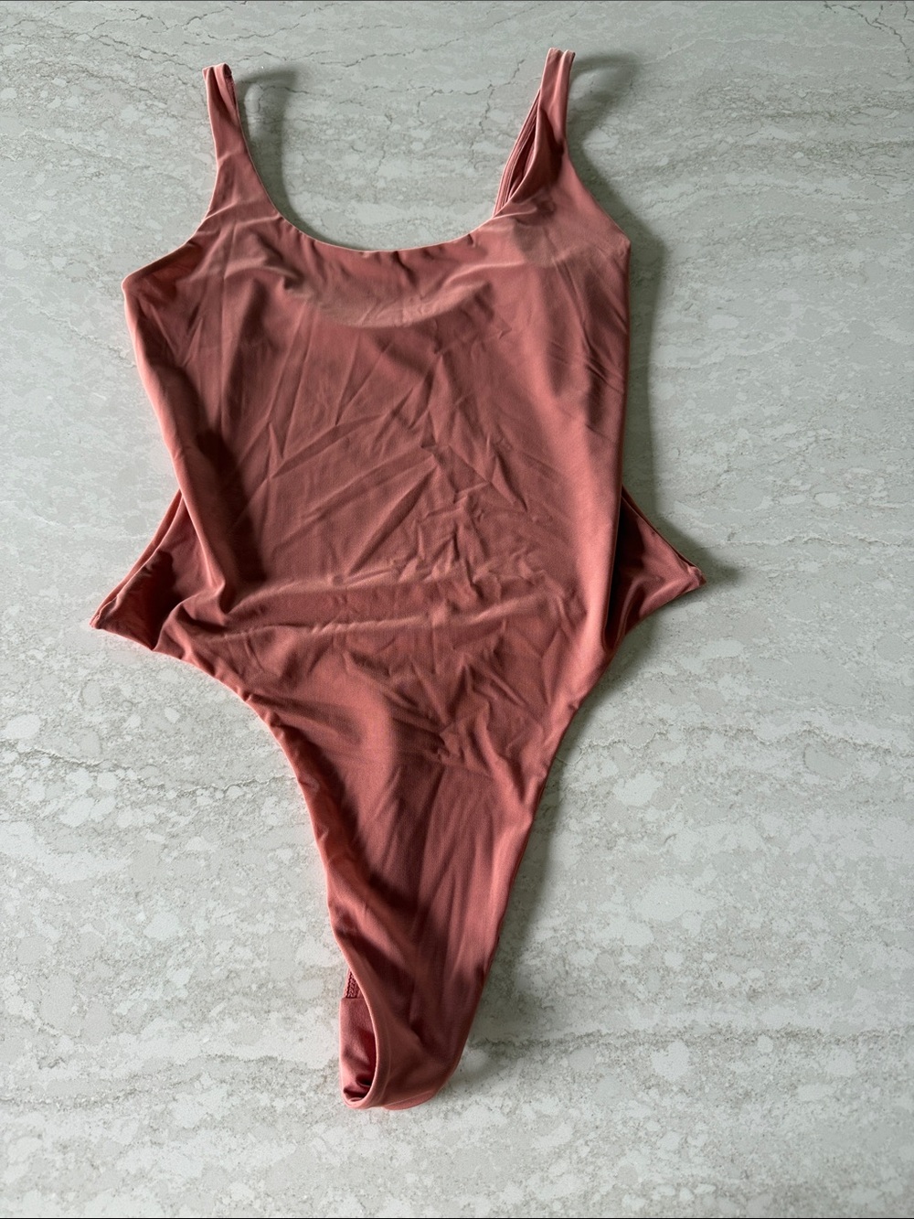 Alo Women’s Mesh Sheer Illusion Bodysuit - Soft Terracotta